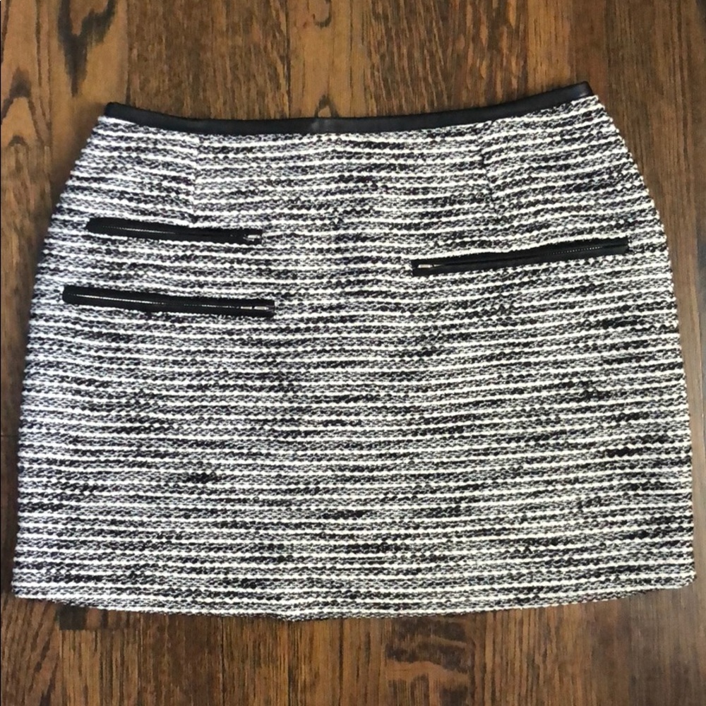 Tweed & Pleater Mini Skirt